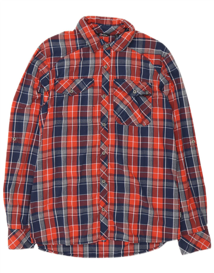 Berghaus Herrenhemd, groß, rot kariert, Polyamid