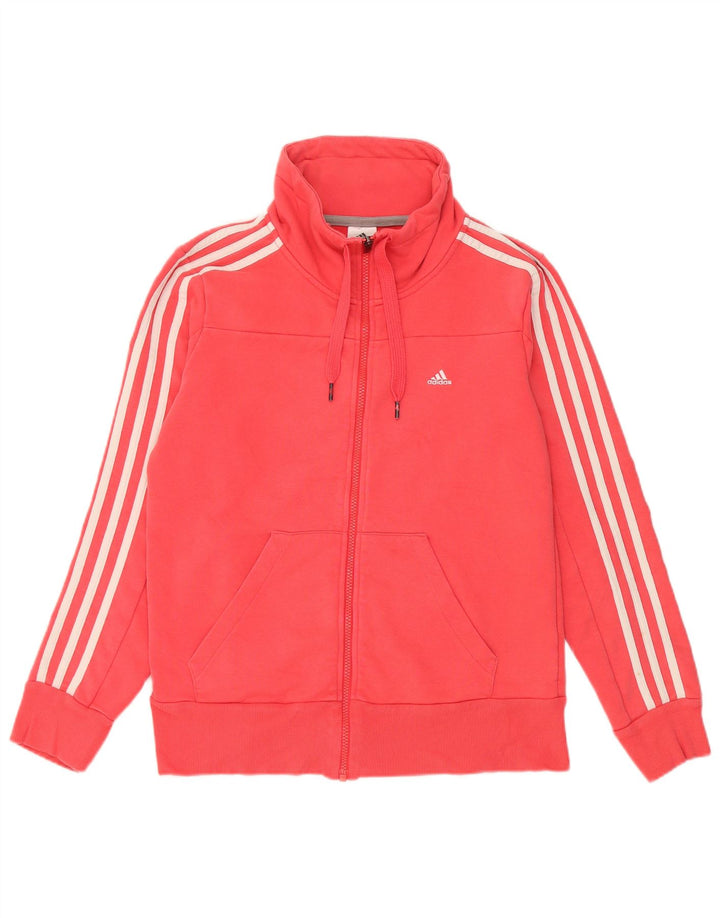 Adidas Damen Climalite Trainingsanzug Top Jacke UK 12/14 Mittelrot