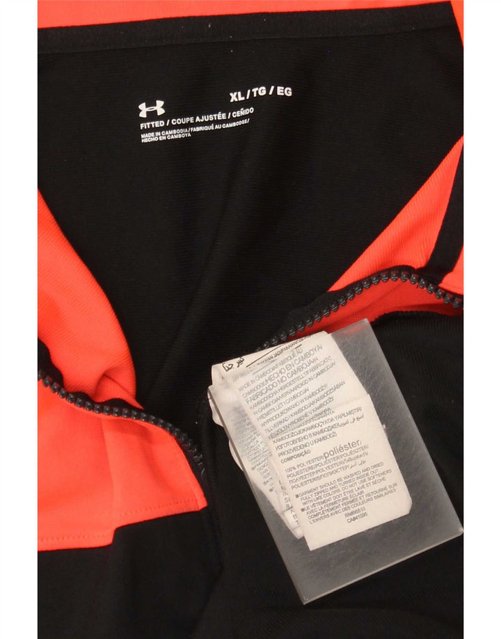 Under Armour Herren-Trainingsanzug-Top-Jacke XL, schwarzes Farbblock-Polyester
