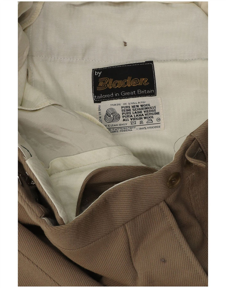BLADEN Herren-Anzughose, gerade, W34, L27, beige Wolle