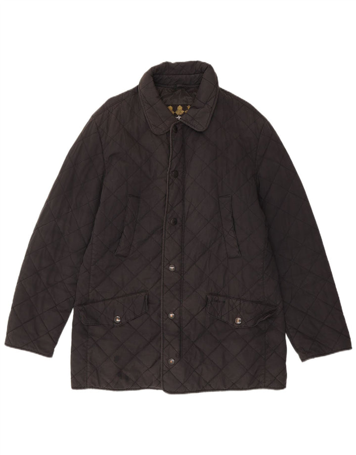 Barbour Herren Steppjacke UK 38 Medium Schwarz