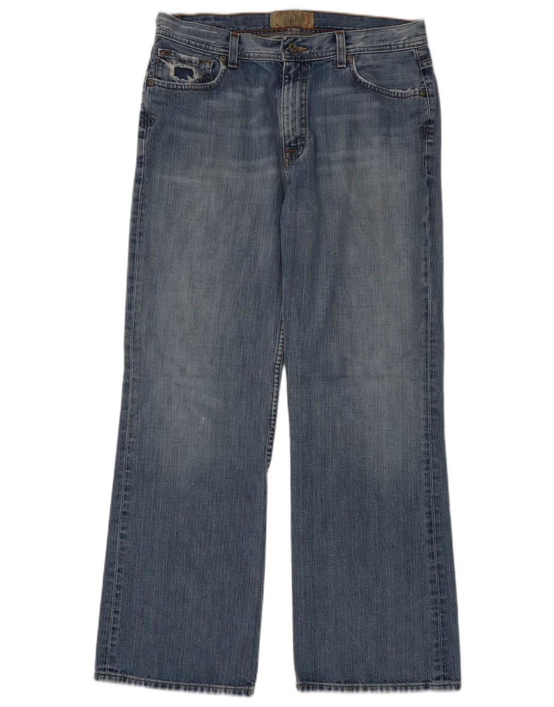 BKE Herren Tyler Bootcut Jeans W33 L32 Blaue Baumwolle