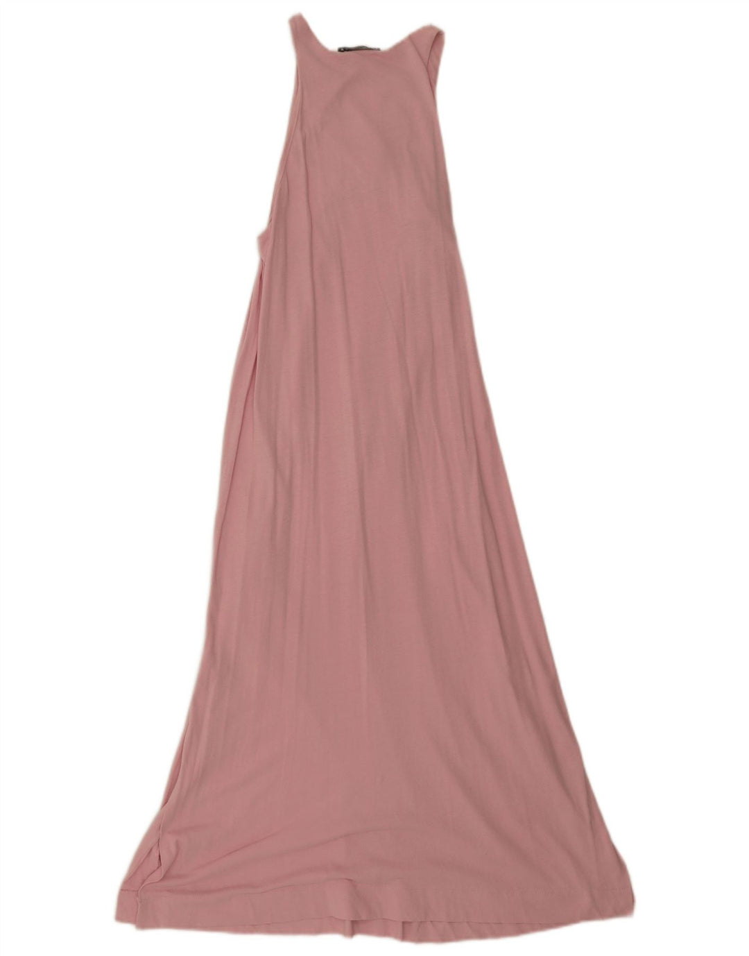 Zara Damen Ärmelloses Maxikleid UK 12 Mittelrosa