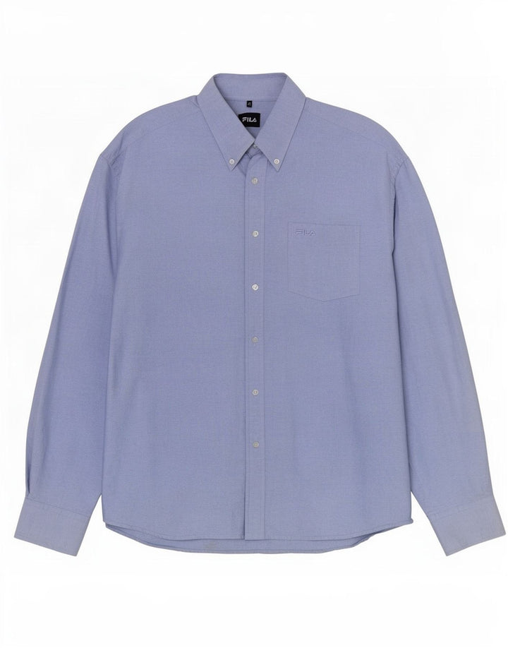 Fila Herrenhemd XL Blau Baumwolle