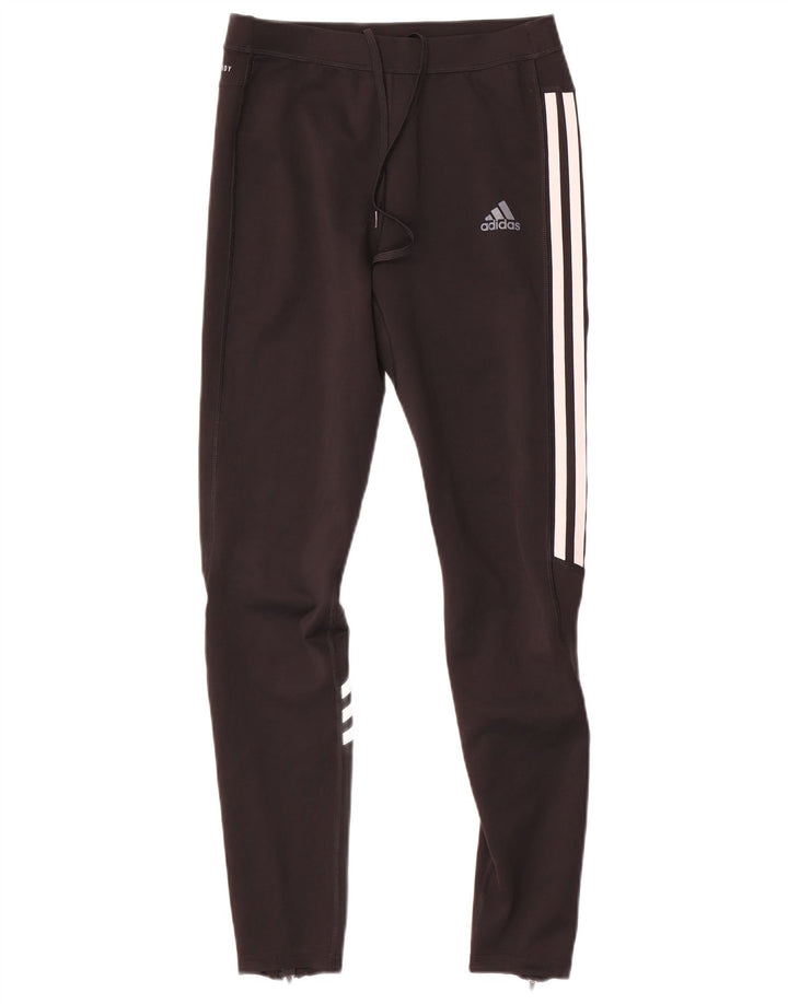 Adidas Damen Aeroready Trainingshose UK 14 Medium Schwarz Polyester