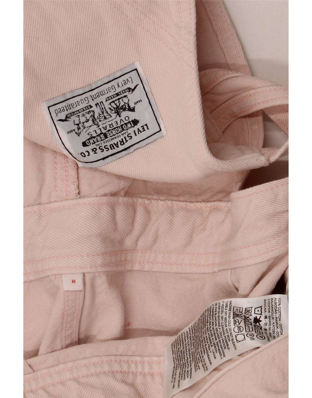 Levi's Damen Latzhose Jeansrock Medium W34 Rosa Baumwolle