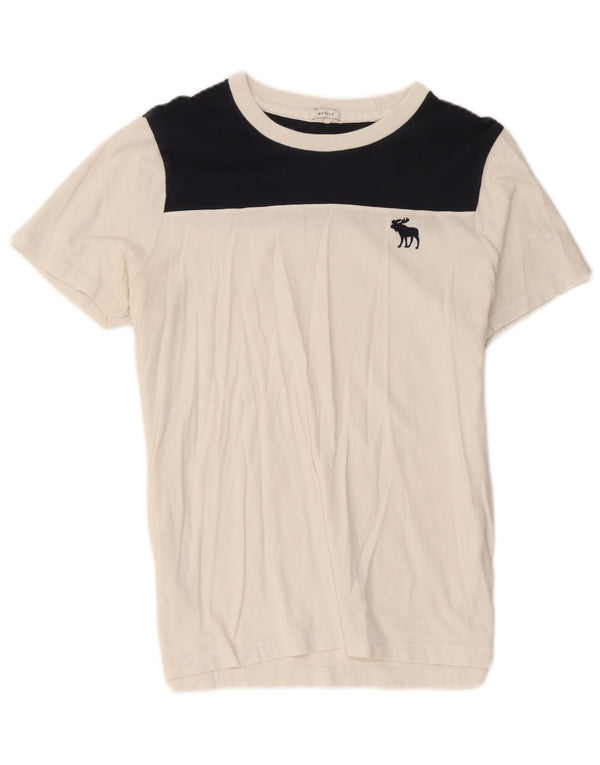 Abercrombie & Fitch Muskel-T-Shirt-Oberteil für Damen, UK 20 2XL, Weiß, Farbblock