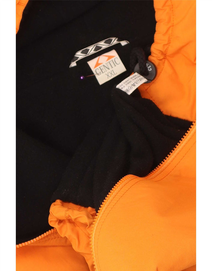 Vintage Herren Kapuzen-Windbreakerjacke UK 44 2XL Orange Polyamid