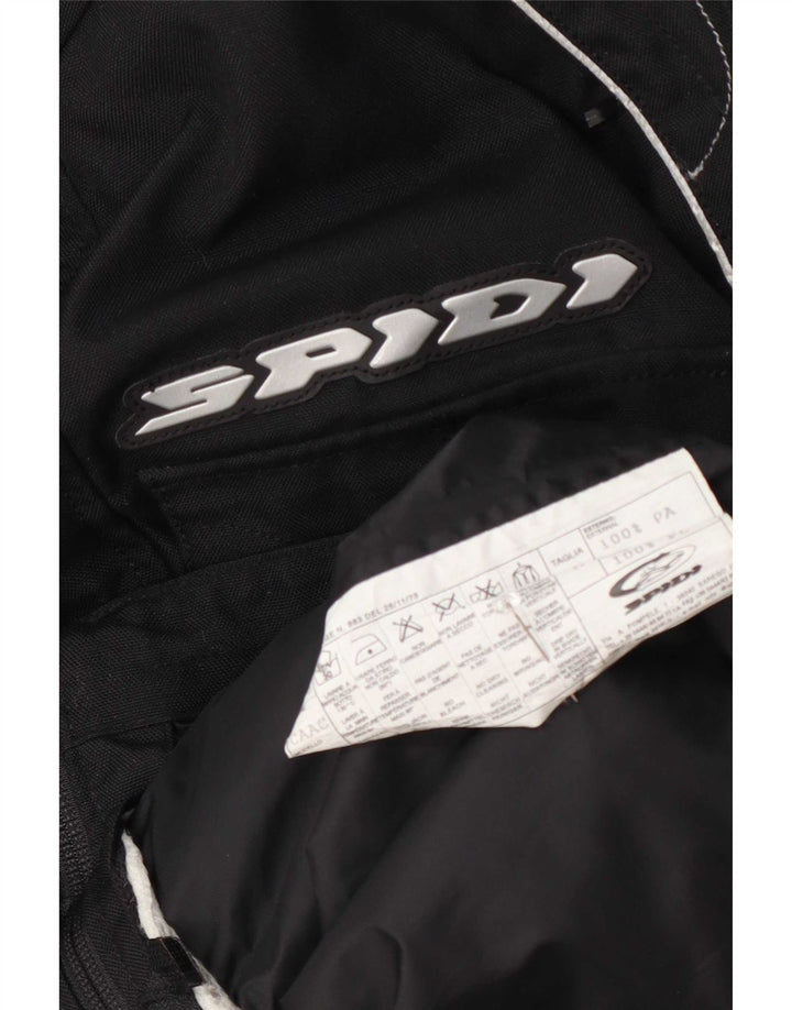 Spidi Herren Racer Jacke UK 38 Medium Schwarz Polyamid
