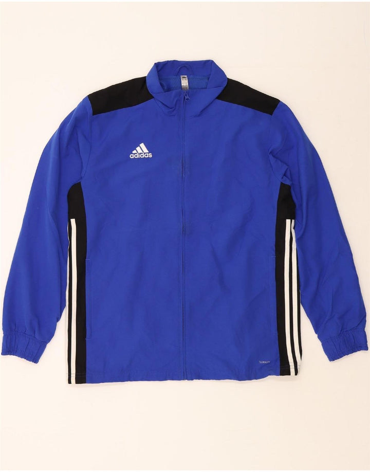 ADIDAS Mens Climalite Tracksuit Top Jacket Medium Blue Colourblock Vintage Adidas and Second-Hand Adidas from Messina Hembry 