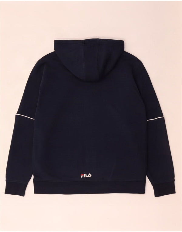 Fila Herren-Kapuzenpullover mit Reißverschluss, groß, marineblau, gestreift, Baumwolle