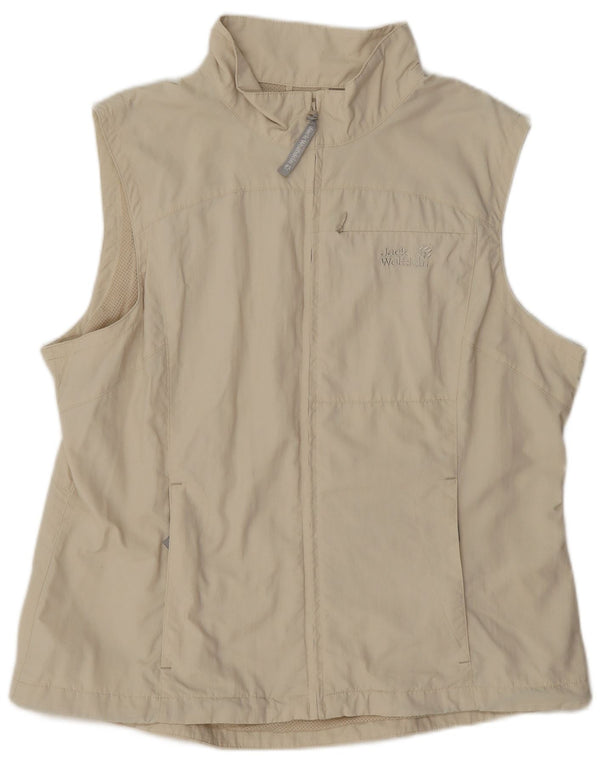 Jack Wolfskin Damen Utility Gilet UK 22/24 3XL Beige Polyamid
