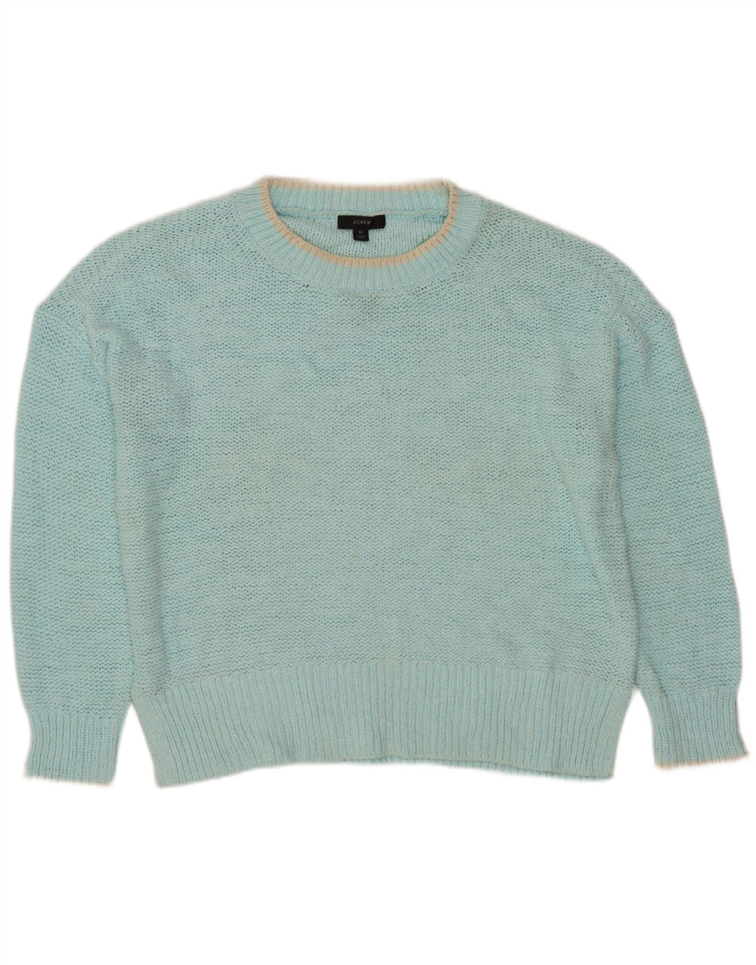 J. CREW Damen Übergroßer Pullover mit U-Boot-Ausschnitt, UK 14, Mitteltürkis