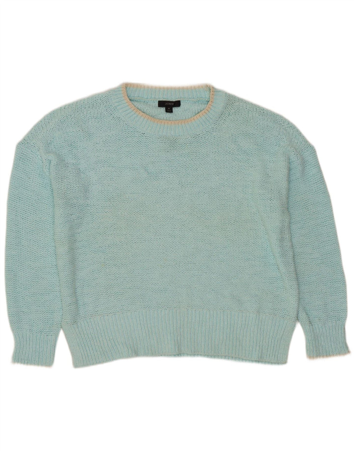 J. CREW Damen Übergroßer Pullover mit U-Boot-Ausschnitt, UK 14, Mitteltürkis