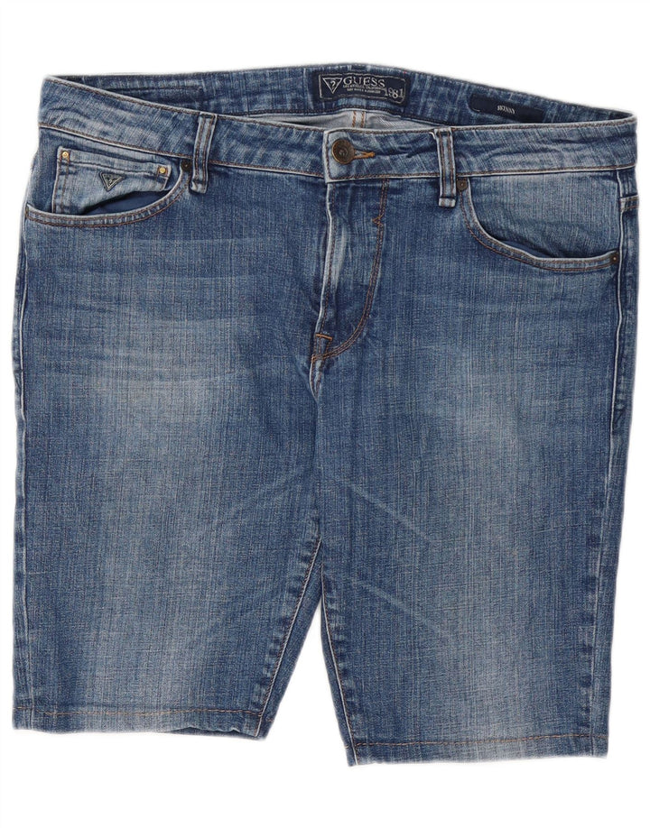 Guess Herren-Jeansshorts W36, große blaue Baumwolle