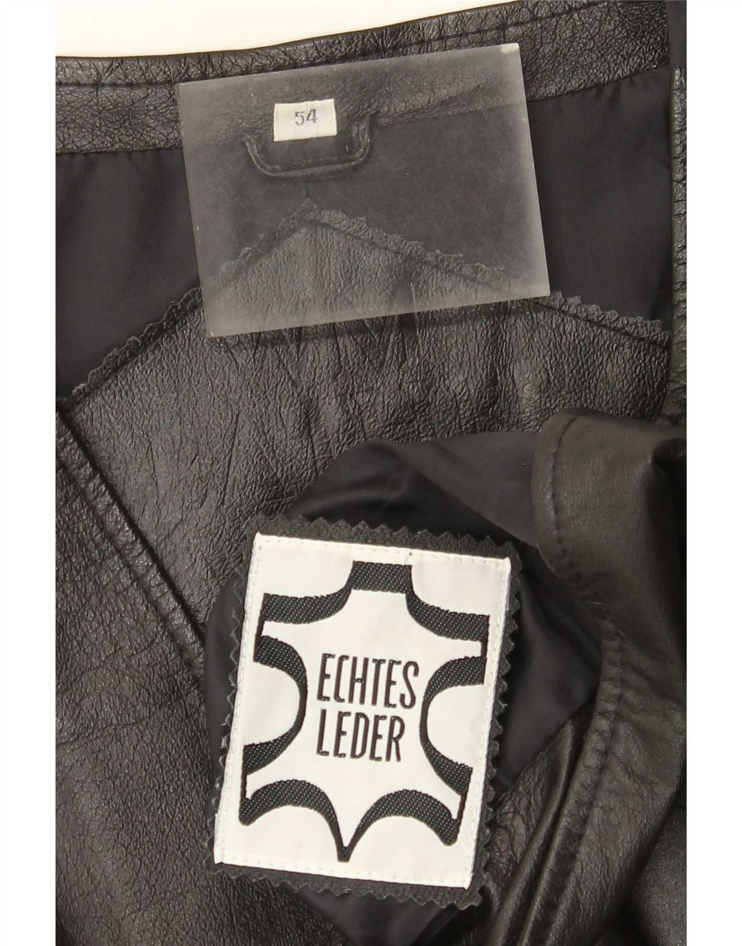 Vintage Herren Lederweste IT 54 XL Schwarz