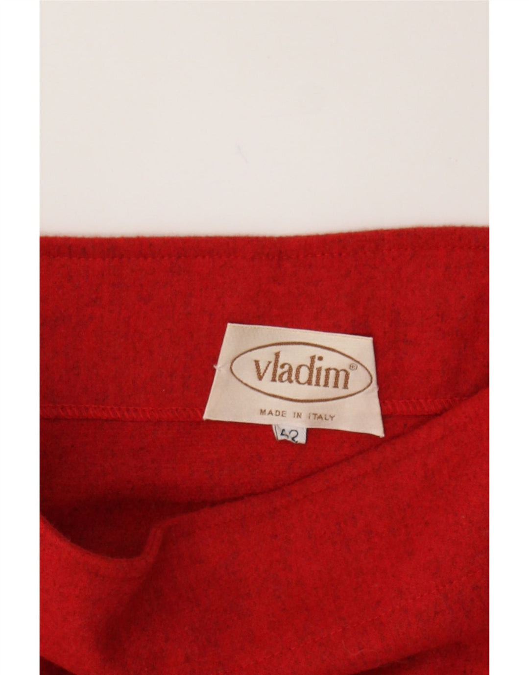 VINTAGE Womens Pencil Skirt IT 42 Medium W26 Red Polyamide Vintage Vintage and Second-Hand Vintage from Messina Hembry 