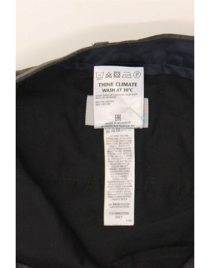 Gerade Herren-Anzughose von Marks & Spencer, W40, L29, grau, Polyester
