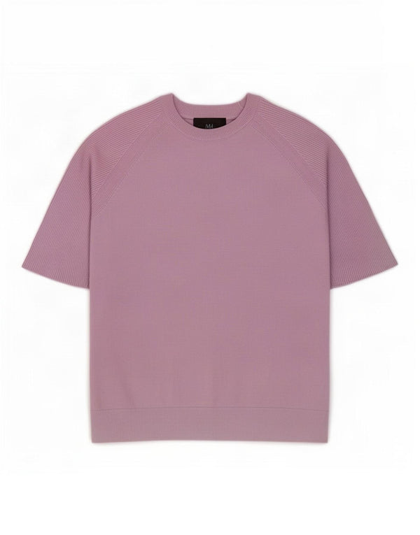 Marks & Spencer Damen Crop Pullover mit U-Boot-Ausschnitt, UK 12, Mittelviolett