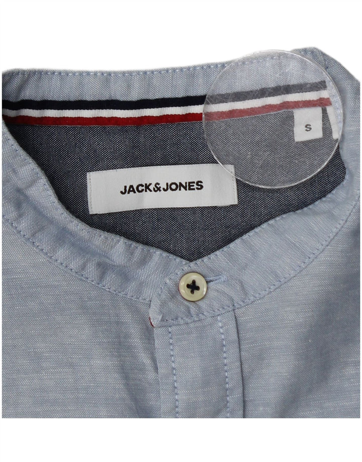 Jack & Jones Herrenhemd, klein, aus blauer Baumwolle