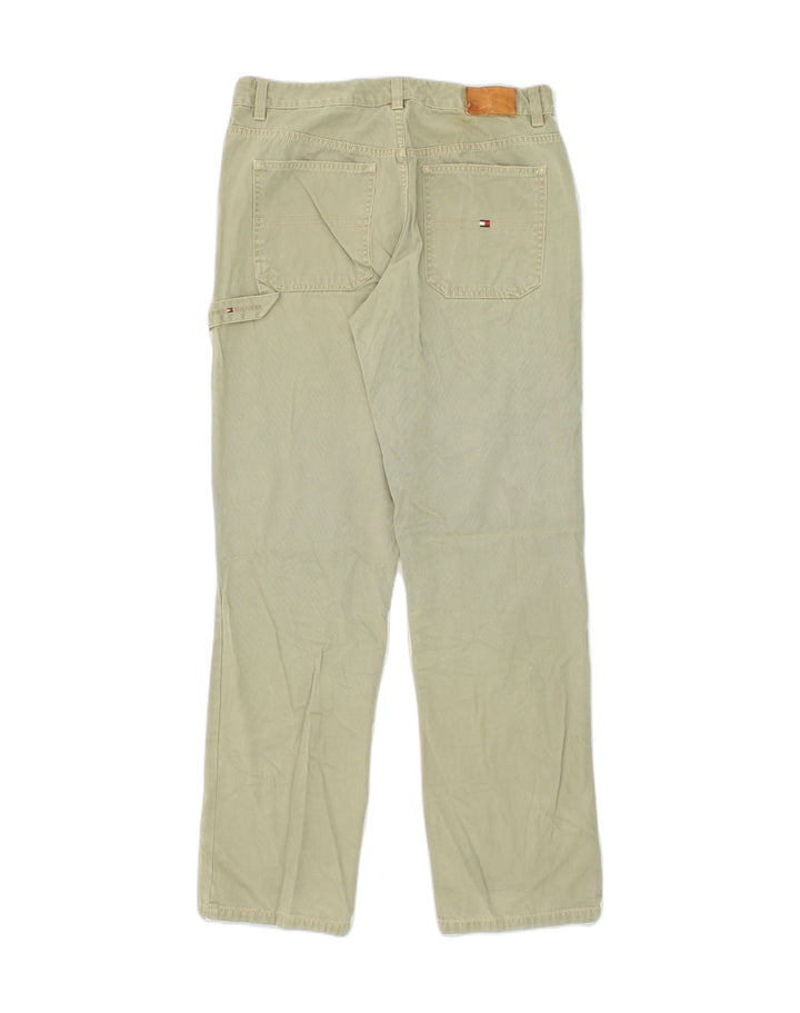TOMMY HILFIGER Womens Slim Casual Trousers US 8 Medium W30 L31 Khaki | Vintage Tommy Hilfiger | Thrift | Second-Hand Tommy Hilfiger | Used Clothing | Messina Hembry 