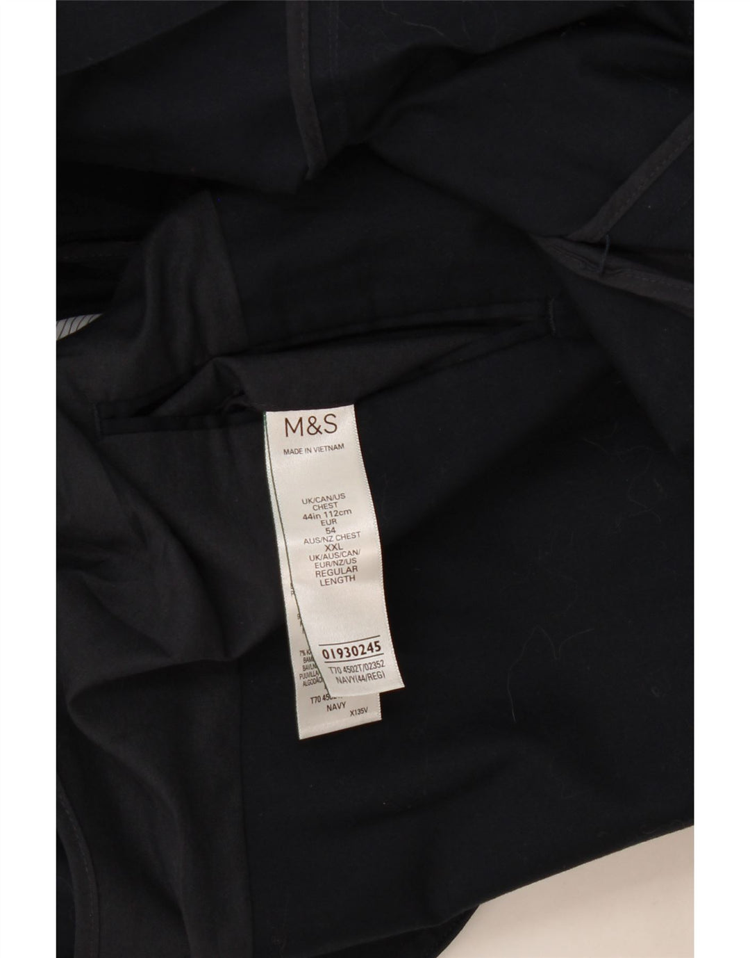 Marks & Spencer Herren-Blazer mit 2 Knöpfen, UK 44, XL, Marineblau, Baumwolle