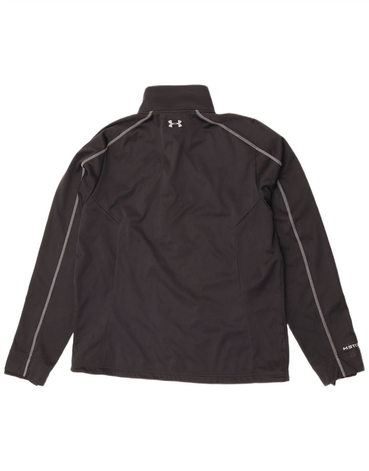 Under Armour Herren-Pullover-Trainingsanzugoberteil mit Reißverschluss und Halsausschnitt, groß, aus schwarzem Polyester