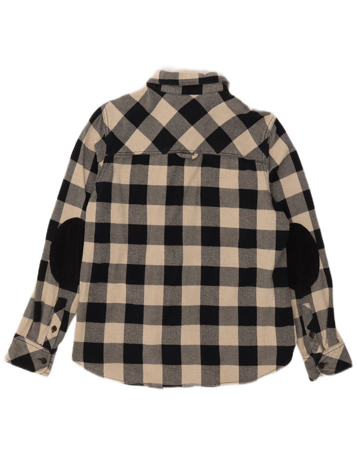 Roots Kanada-Flanellhemd für Damen, UK 14, mittelschwarz, Gingham-Baumwolle