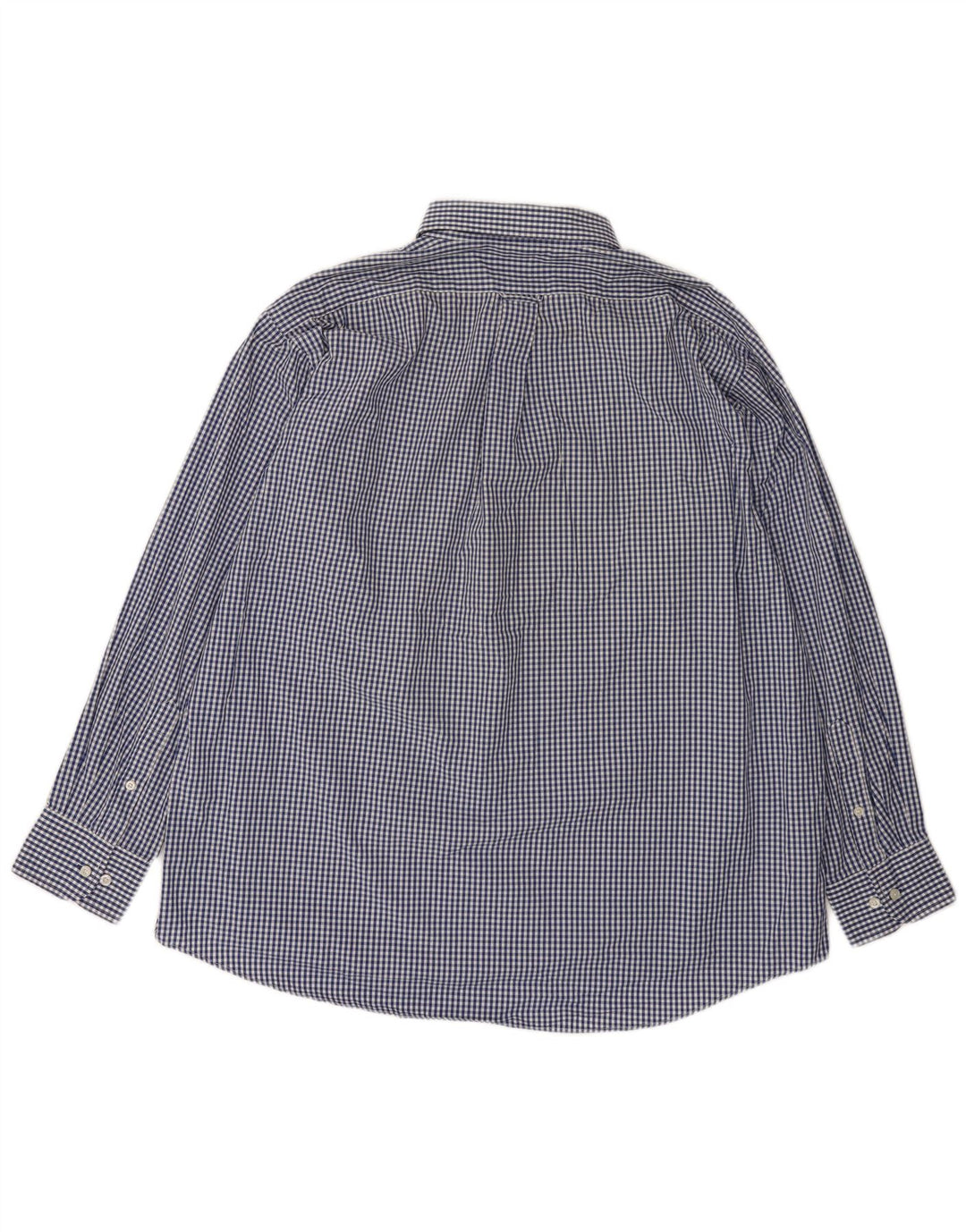 IZOD Herren-Hemd mit normaler Passform, Größe 18 2XL, blaue Gingham-Baumwolle