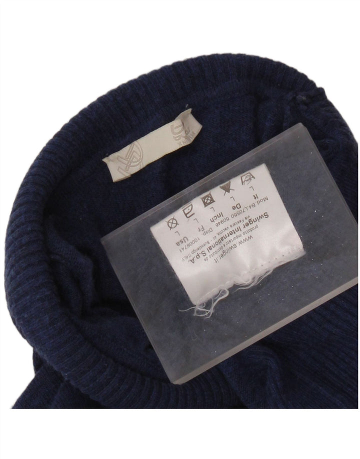 BYBLOS Rollkragenpullover für Damen, UK 14, Größe L, Marineblau, Acryl