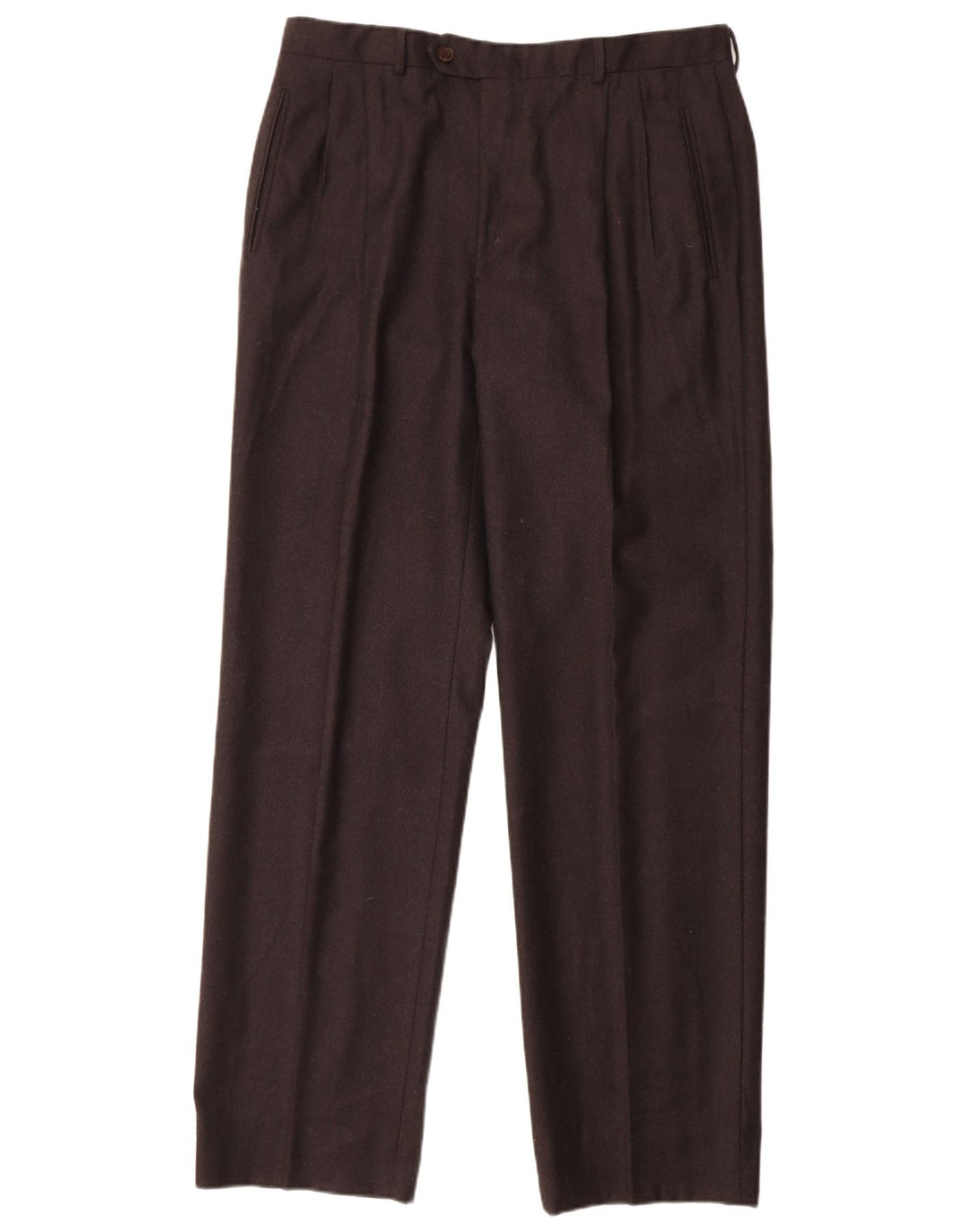 MARCO PLANESIO Herren-Anzughose mit Klammern, Größe 52, XL, B34, L33, schwarze Wolle