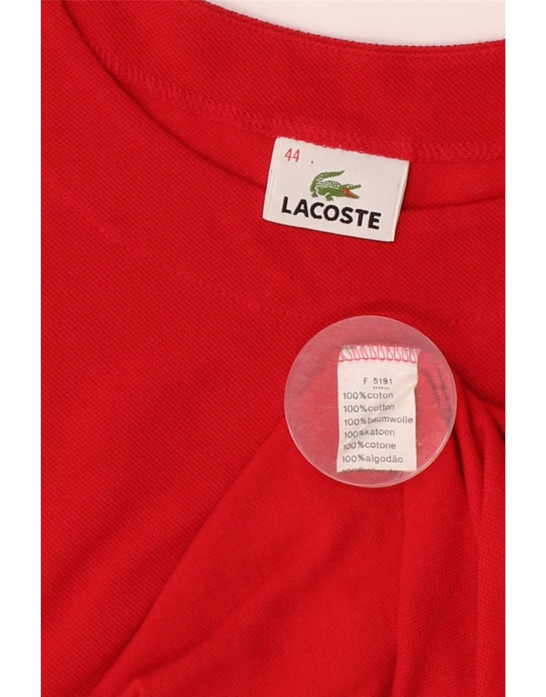 LACOSTE Damen T-Shirt Top Größe 44 Large Rot