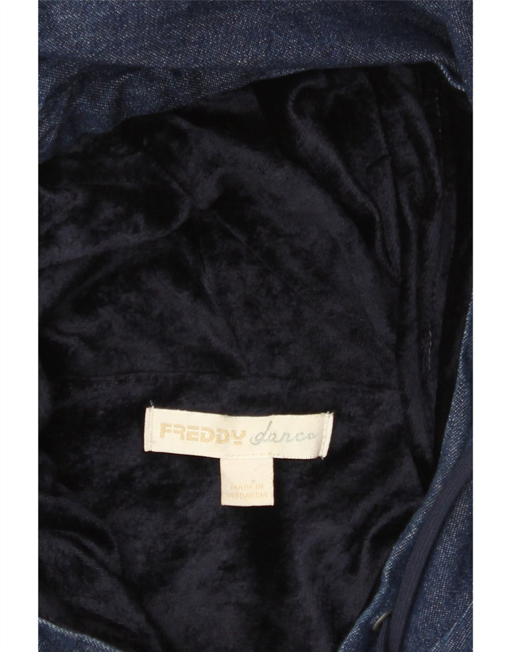 FREDDY Damen-Jeansjacke mit Kapuze, UK 14, mittleres Marineblau