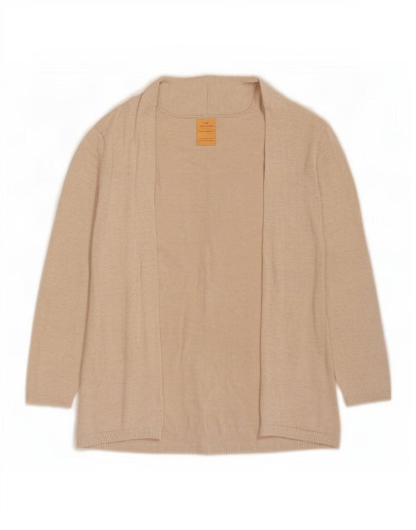 Zara Mädchen-Strickjacke mit normaler Passform, 9–10 Jahre, beige Viskose, klassisch