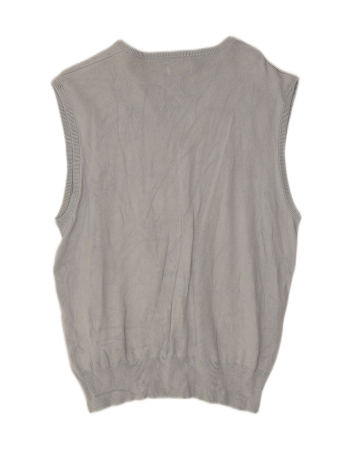 Fila Herren-Weste-Tanktop aus mittelblauer Seide