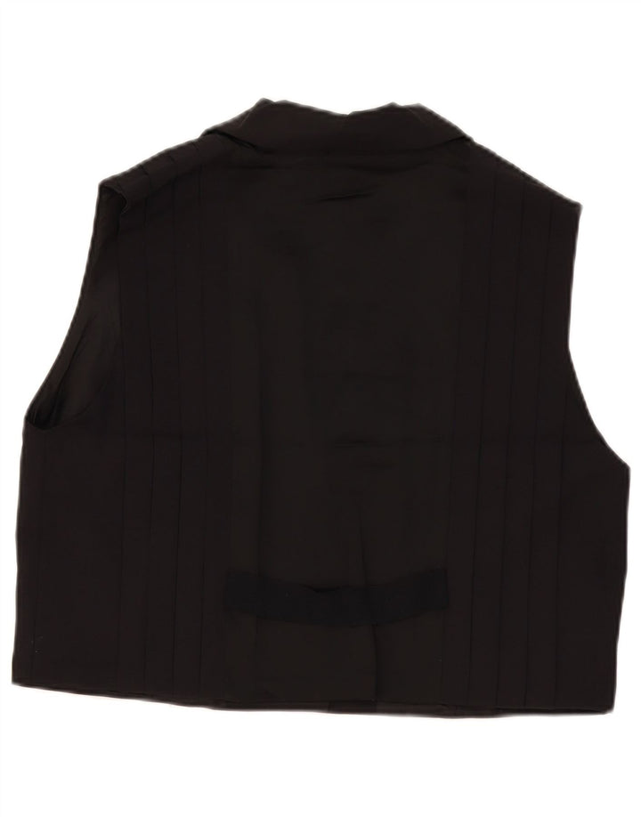 Zara Damen Weste UK 18 XL Schwarz Viskose