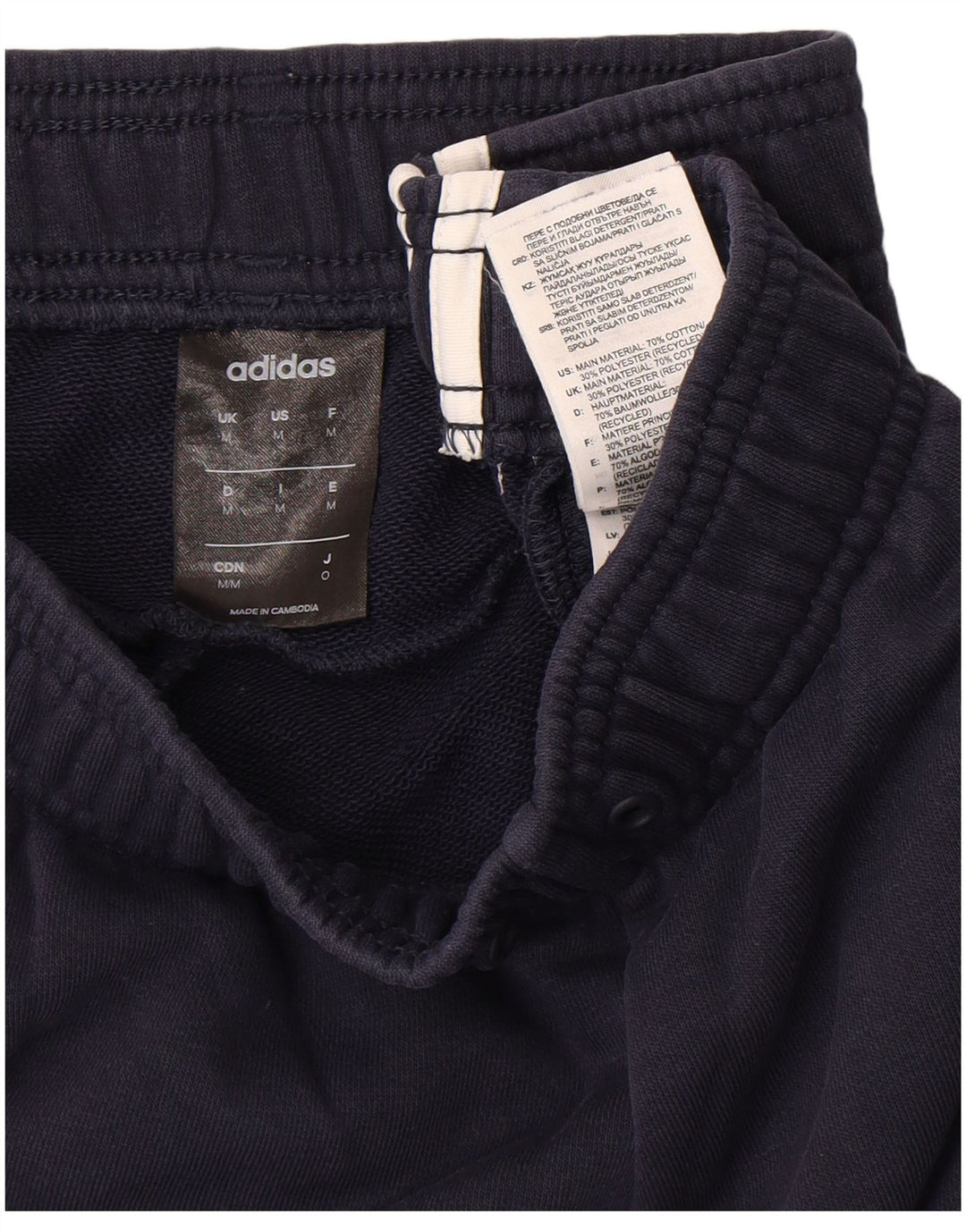 Adidas Herren-Trainingshose aus mittelblauer Baumwolle