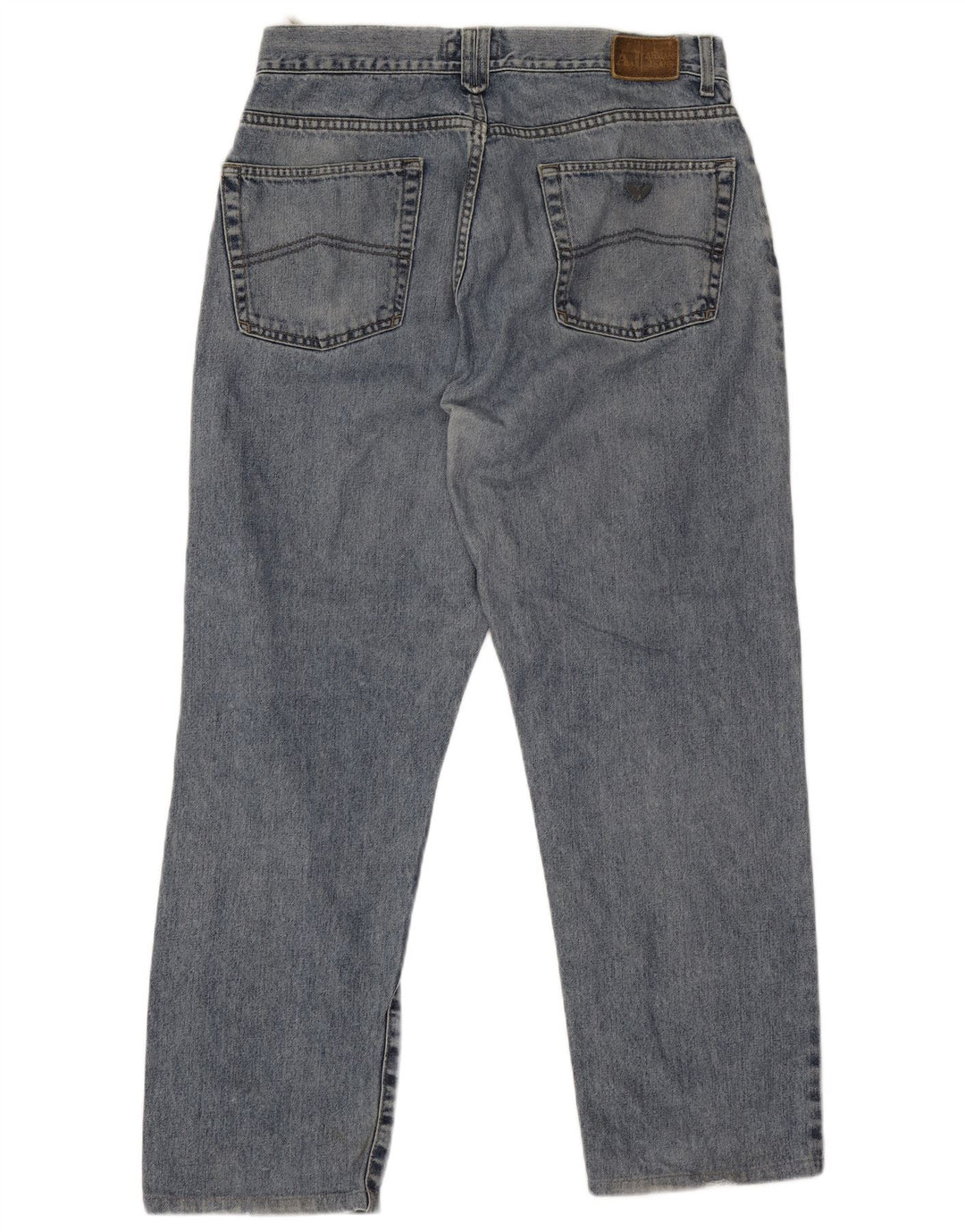 Armani Herren Straight Jeans W36 L29 Blaue Baumwolle