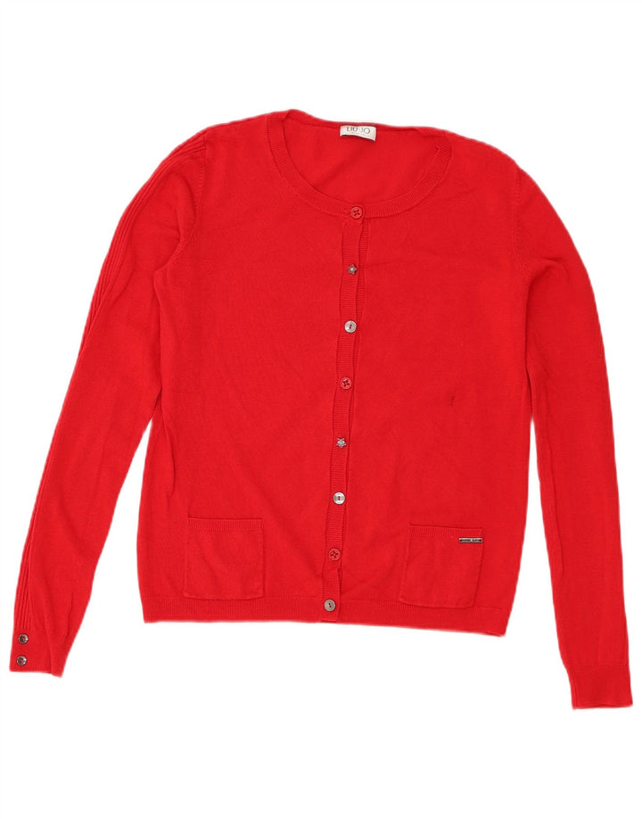 Liu Jo Damen-Cardigan-Pullover UK 8 Small Rot