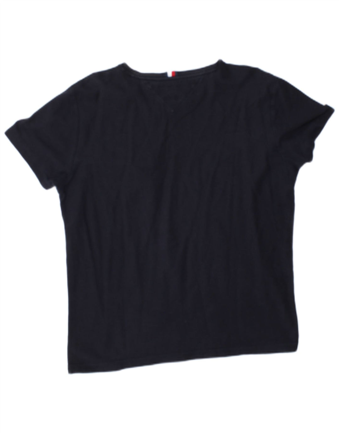 Tommy Hilfiger Herren-T-Shirt-Oberteil aus Baumwolle in mittlerem Marineblau