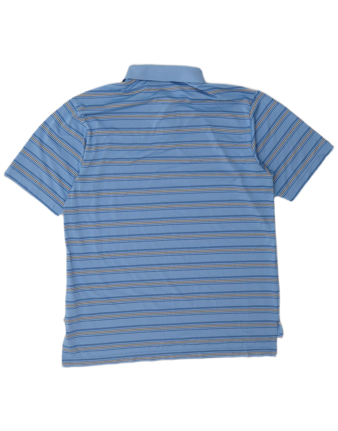 Adidas Herren-Poloshirt, groß, blau gestreift, Polyester