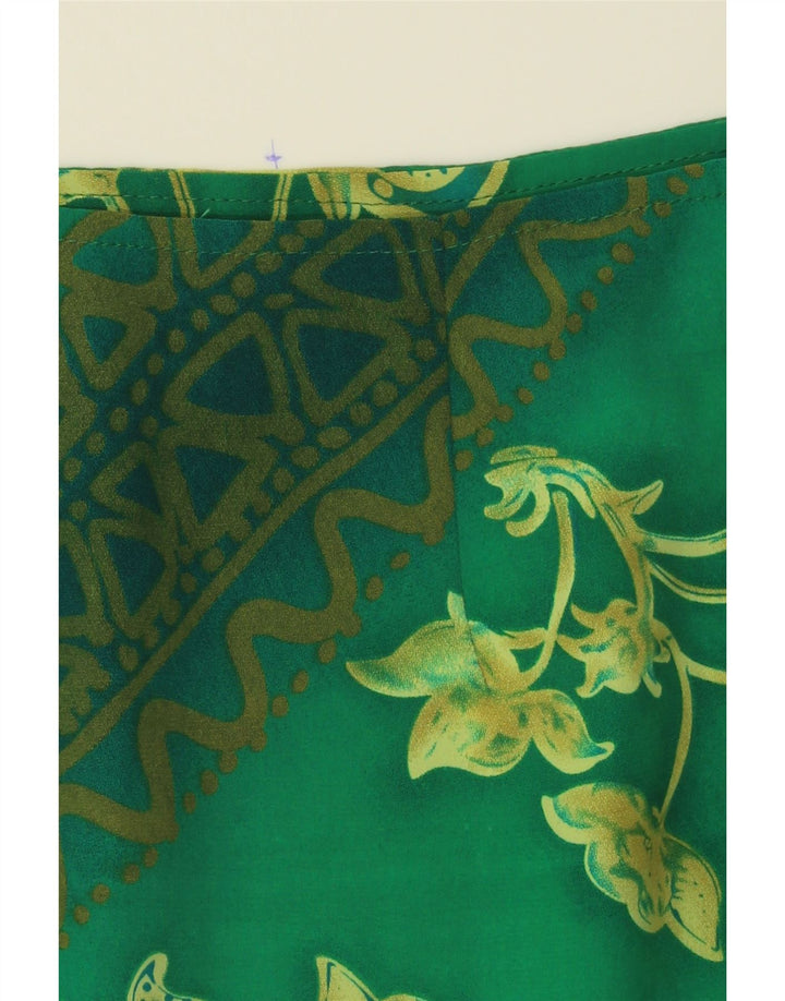 VINTAGE Womens Straight Skirt W28 Medium Green Paisley Vintage Vintage and Second-Hand Vintage from Messina Hembry 