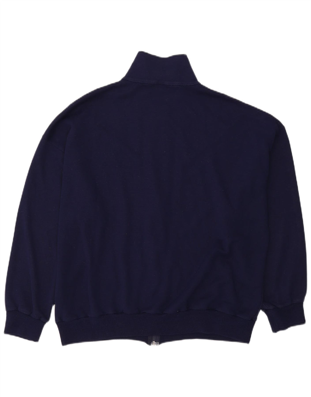 Vintage Herren Trainingsanzug Top Jacke XL Marineblau gestreift aus Acryl