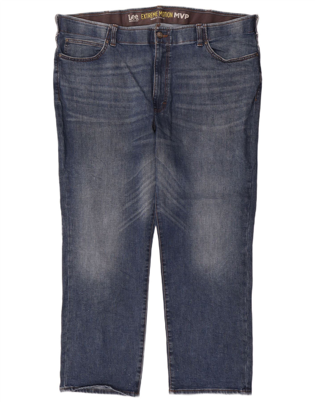 Lee Herren Straight Jeans W48 L32 Blaue Baumwolle