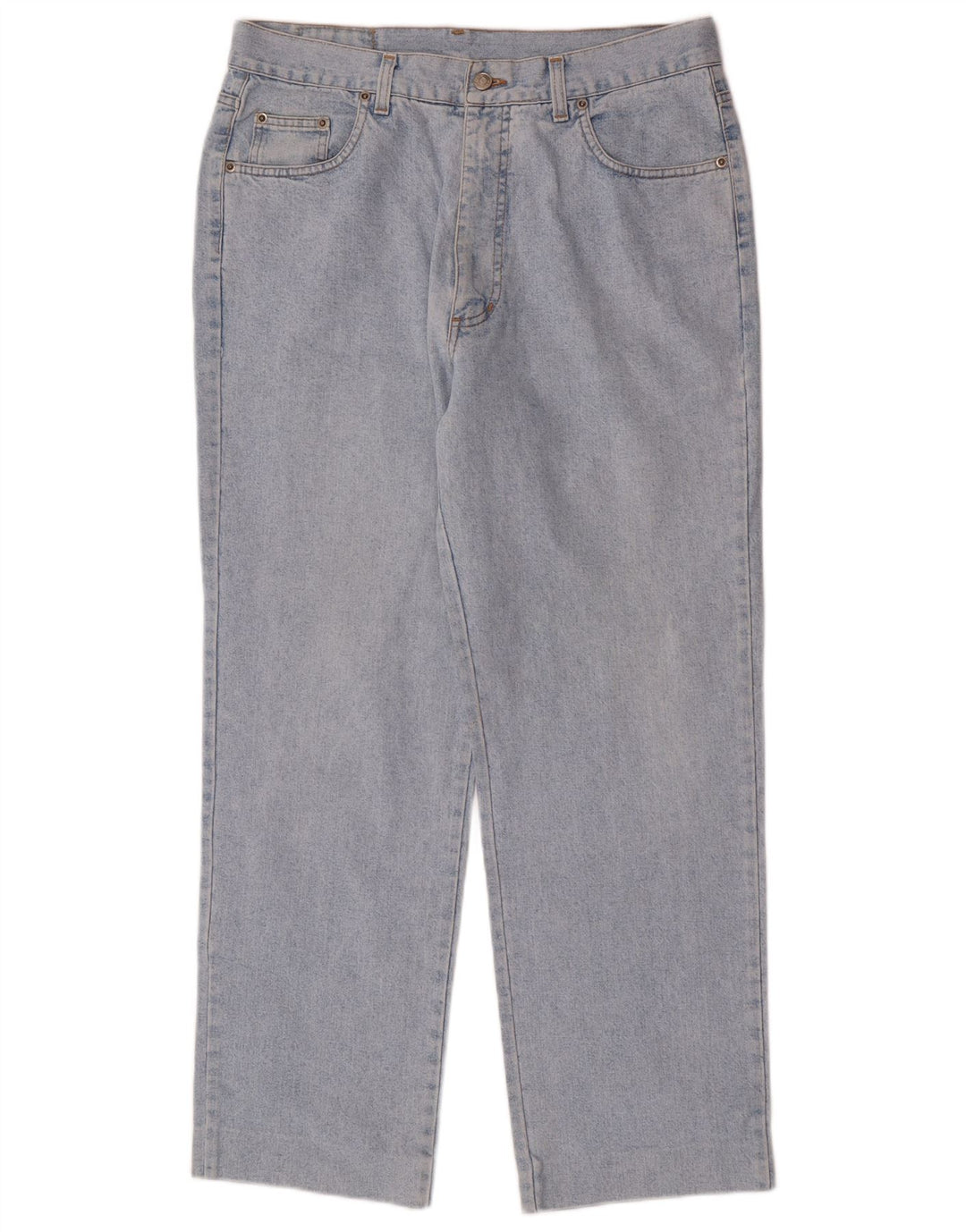 Wampum Herren Straight Jeans W34 L29 Blaue Baumwolle