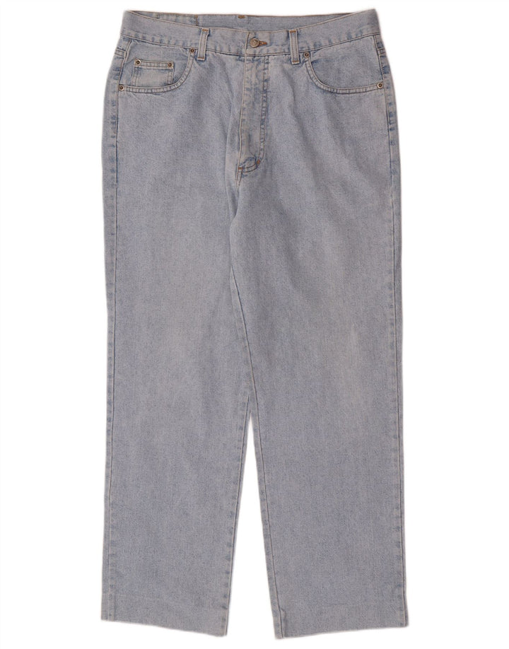 Wampum Herren Straight Jeans W34 L29 Blaue Baumwolle