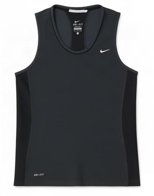 Nike Damen Dri Fit Weste Top UK 10 Small Marineblau Colourblock Polyester