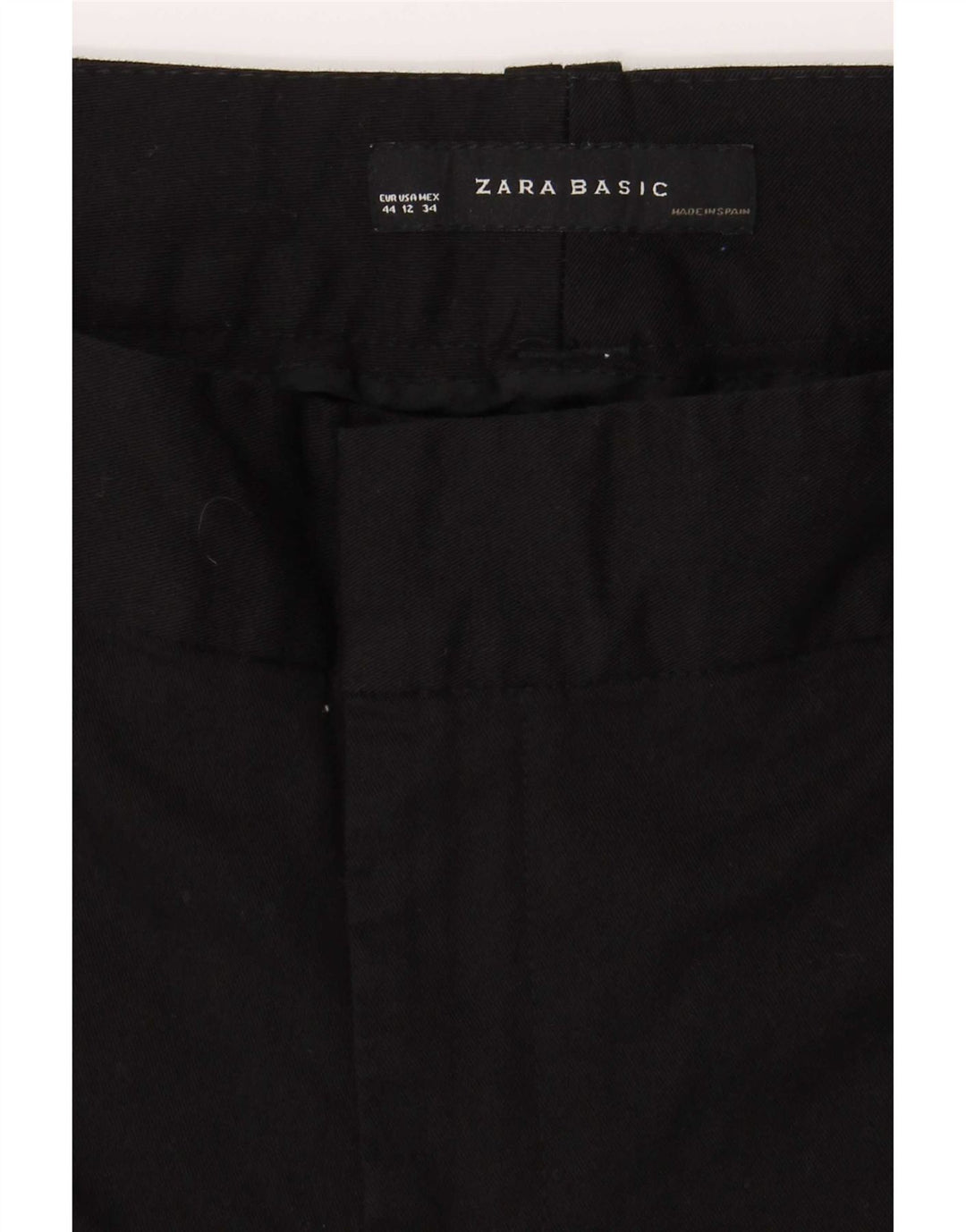 Zara Damen Chinohose EU 44 Large W34 L31 Schwarz