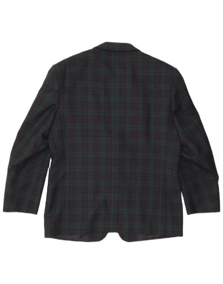 Douglas Herren-Blazer mit 2 Knöpfen, IT 50, groß, grün kariert, Polyester