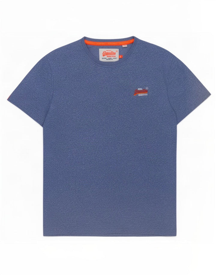 Superdry Herren T-Shirt-Oberteil, groß, blau meliert